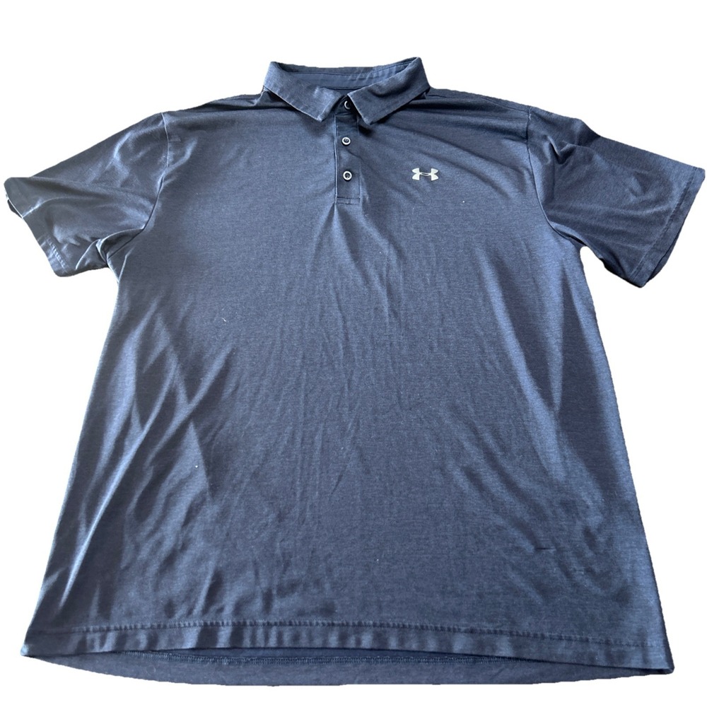 Under Armour The Playoff Polo Shirt Light Blue Short Sleeve Mens 2XL Flaw